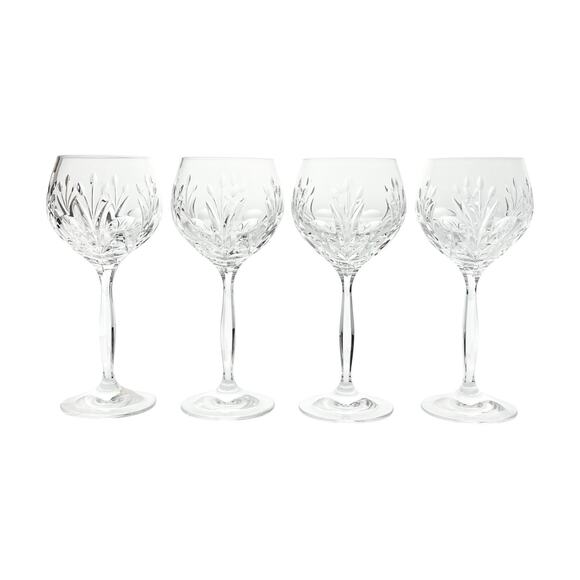 Noritake “Rothschild” Set of 4 Crystal Wine Glasses 7 1/4” 8oz Signed - Picture 1 of 8